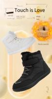 Botas De Ugg Estilo Invernal Para Niños Y Niñas Con Palmas Abiertas Y Forro Quilted Velcro Calientes Suela Antideslizante Para Frío - details 1
