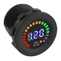 Voltímetro Digital LED Para Motocicleta 12V Precisión Alta Impermeable Para Coche Barco ATV RV Medidor De Voltaje Con Pantalla LED - details 1