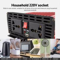 Inversor de corriente para coche de 12 V 220 V, Inversor de onda senoidal modificada de 1000W  3000W, transformador portátil con cargador USB - details 3