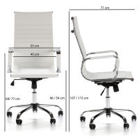 Sillón de Oficina VS Venta-Stock Londres Tapizado en Piel Sintética con Apoyabrazos y Ruedas Dobles de Seguridad - details 0