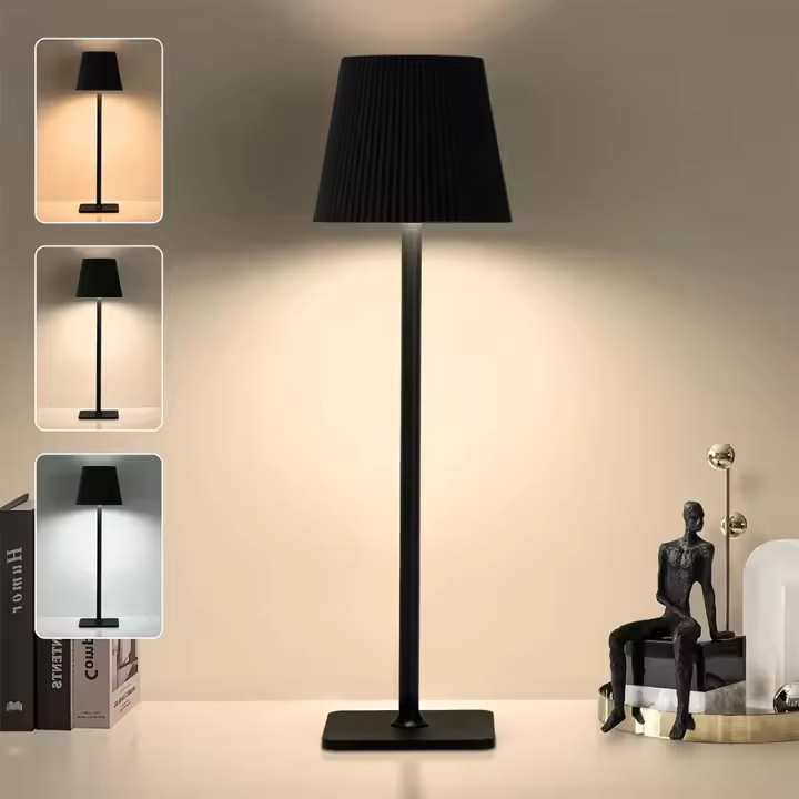 Lámpara De Escritorio LED Táctil Recargable Sin Cable 3 Colores Luz Ambiente Creativa Para Hotel Bar Habitación - 1
