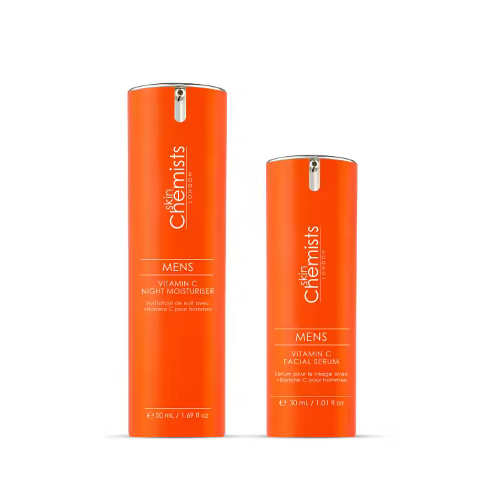 Skin Chemists Kit Facial Hombre con Vitamina C: Cuidado Nocturno para una Piel Radiante - 1