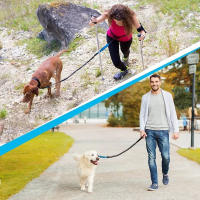 Correa Retráctil Para Perros Sin Manos Para Correr Con Doble Mano Cuerda Elástica Reflectante Gran Tamaño Suministros Para Mascotas - details 4