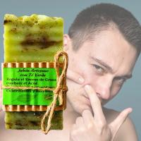 Jabón Artesanal Natural con Té Verde y Árbol de Té. PumarShop Cinnia Natura. Piel Grasa. Limpiador Facial. Regenerador. Acné. Jabón Artesano. Apto Veganos - details 1