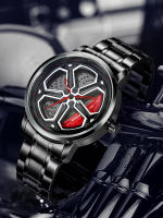 Reloj De Cuarzo Para Hombre NS Cuatro Hojas De Clover Diseño Creativo Casual Correa De Acero Inoxidable Resistente Al Agua - details 4