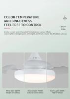 Lámpara De Techo Pequeña Multifuncional LED Moderna Con Control Remoto Silencioso Y Ventilador Invisible Para Sala De Estar Oficina Estudio 40cm - details 17