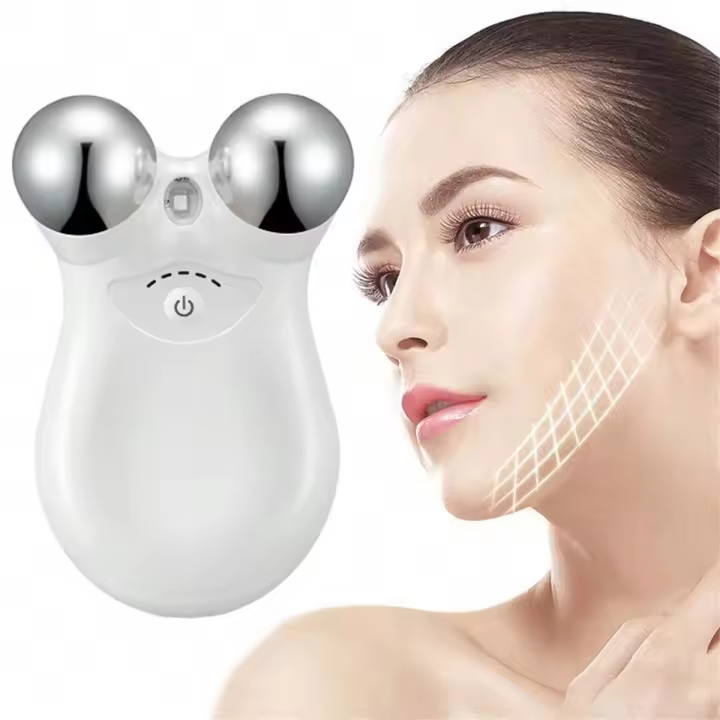 Masajeador De Rostro EMS De Microcorriente Con Doble Cabeza De Acero Inoxidable Y Terapia RF Dispositivo De Belleza Levantamiento Y Firmeza De La Piel - 1