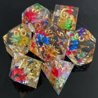 Juego De 7 Dados De Resina En Formas Poliedras Multicolor Para Juegos De Mesa Y Decoración Del Hogar Juguete De Rol Para Niños Y Adultos - details 22