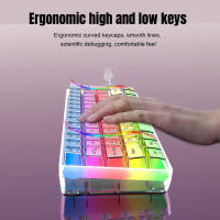 Teclado De Juego HXSJ 60% Con Cable Transparente RGB Backlit Ultra-Compacto Impermeable 61 Teclas Para PC/Mac - details 7