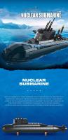 Bloques De Construcción Militar Submarino Nuclear Estratégico Grandes 1498PCS Modelo De Buque De Guerra Para Niños Juguetes DIY Regalos De Fiestas - details 0