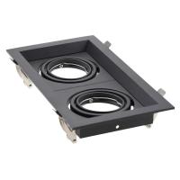 Soporte De Techo Recipiente Negro Cuadrado Ajustable Para Bombillas GU10 O MR16 Base LED Y Halogena Instalación Integrada Luz De Punto - details 5