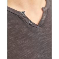 Camiseta con botones hombre Jack & Jones 12164972 manga corta color marrón oscuro - details 1