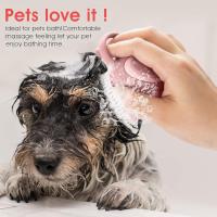 Cepillo de Baño para Perros y Gatos, Dispensador de Champú para Mascotas de Silicona Suave Cepillo de Ducha para el Lavado de Perros y Gatos de Pelo Corto y Largo (Rosa en forma de pata) - details 2