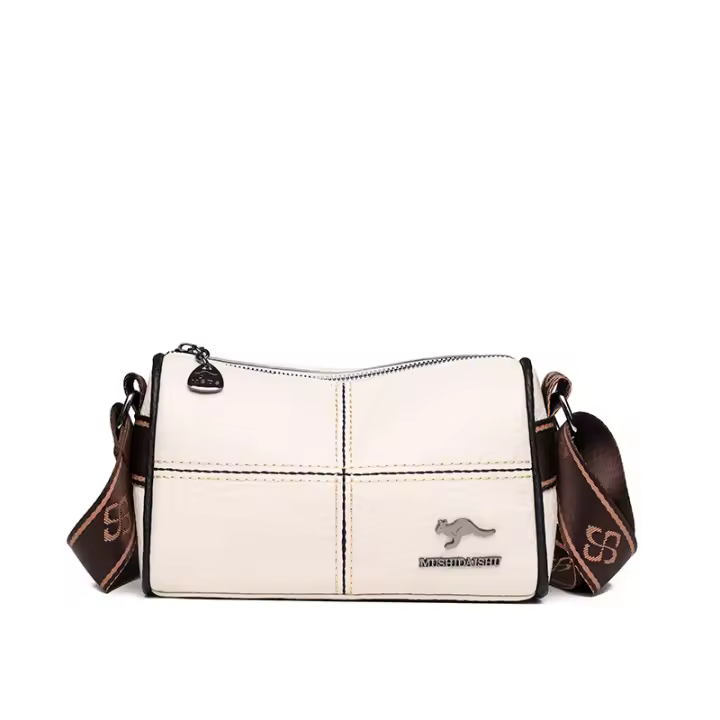 Bolso de mujer de piel auténtica, nuevo estilo, moderno, bandolera de hombro con empalme, bolso de piel de vaca de primera capa, bolso de almohada - 1