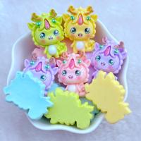 10Pcs Pequeños Dinosaurios De Resina 21*28mm Para Manicura Y Accesorios De Cabello Adornos Planos Serie Lindo Para Borlas - details 2
