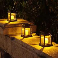 Lámpara Solar LED Retro De Hierro Para Exterior Luces Colgantes De Camino Decorativas Vintage Incluye Bombillas Fuente De Energía Solar - details 13