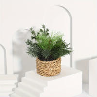 XIYA FLOWER Plantas Artificiales Rojas De Navidad Con Bayas Y Hojas Verdes En Maceta Material PE Decoración Para El Hogar - details 10