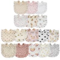 Bib Floral Para Bebé Niño Y Niña Algodón Neutral Para Masticar Y Llorar Estilo Moda Rango De Edad 0-1Años Paño De Ensechar Y Bib Para Recién Nacido - details 7