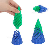 Juguete Antiestrés Passthrough De 3D Imprimido Pirámide Imposible Con Cono Espiral Decoración De Escritorio De Árbol De Navidad Juguete Interactivo Para Alivio Del Estrés - details 1