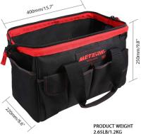 METERK Bolsa de herramientas Kit de almacenamiento de herramientas de 16 pulgadas Kit eléctrico de 7 bolsillos con hombro ajustable  Correa - details 5