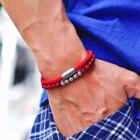 Set De 2 Pulseras Para Hombre Hilo Rojo De La Suerte Pulsera Magnética De 6mm Con Piedras Naturales Ojo De Tigre Lapis Lazuli Regalo - details 3