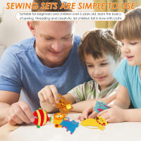Kit De Costura Para Niños Divertido Y Educativo Iniciación Creativa Kit De Costura Portátil DIY De Lana Para Familia - details 4