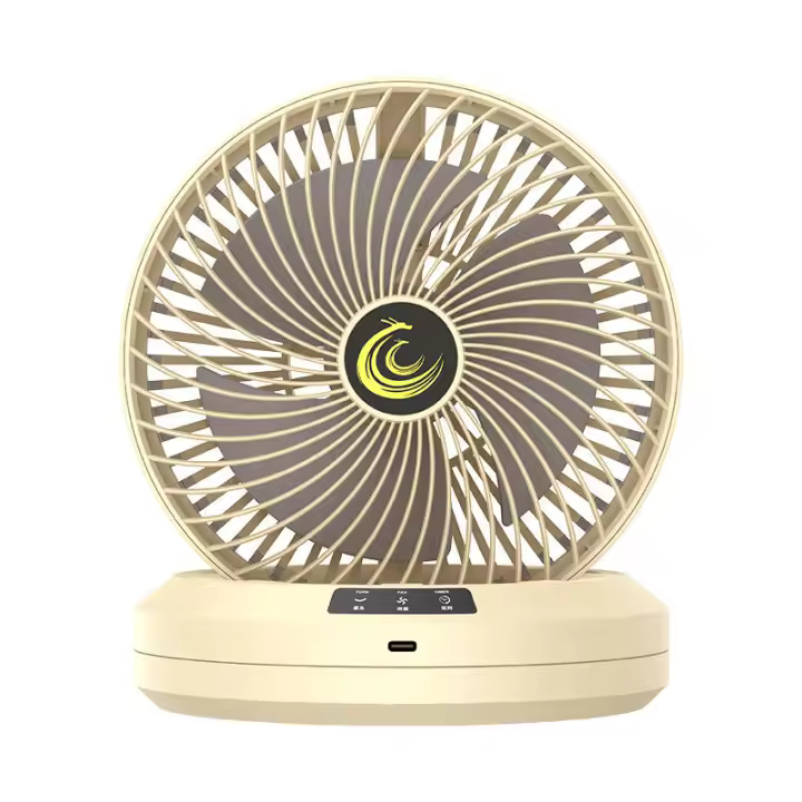 Ventilador de Mesa, Oscilación Automática de 120 °, Iluminación LED, Ventilador Silencioso USB, Ajustado PARA EL Hogar, Oficina, Dormitorio - 1