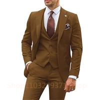 Traje De Boda Para Hombre Nueva Luz Gris 3 Piezas Conjunto De Traje Formal Vestido De Negocios Con Chaleco Y Pantalones - details 4
