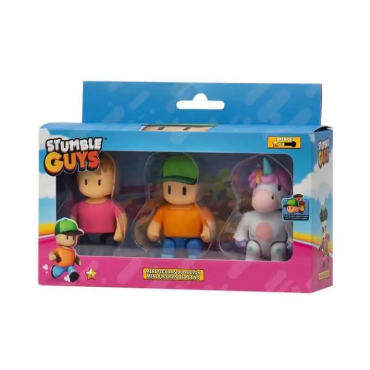 Stumble Guys Pack de 3 Figuras 7,5 cm. BIZAK - 1