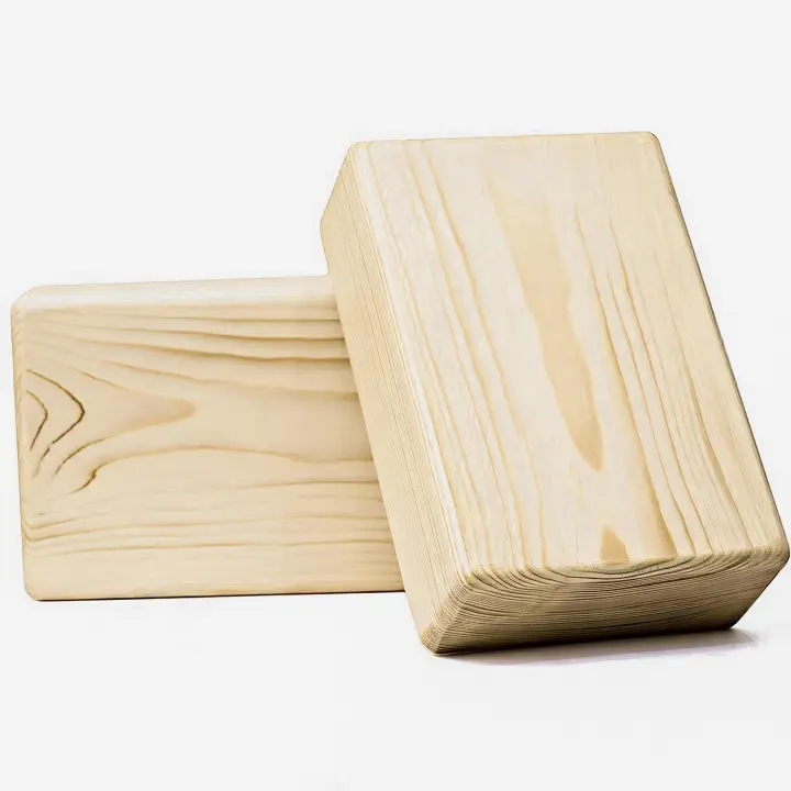 MOST DECO  Pareja de Bloques  Ladrillos de madera maciza natural para Yoga Pilates y Fitness - 1