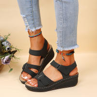 Sandalias Para Mujer 2024 Zapatos De Tacón Bajo Cómodo Cierre De Correa Transpirables Para Caminar Fiesta Zapatillas Muje - details 1
