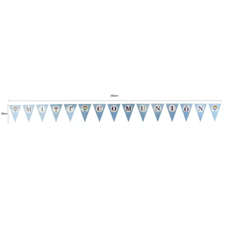 FlikeHome - Guirnalda de Comunión niño 290x28cm - Pack 2 Unidades - 1