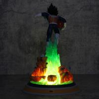 Figura De Colección Dragon Ball Z 25cm Super Saiyan Vegeta Anime PVC Luz Interiorizable Modelo Figura De Decoración Regalo - details 19