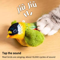 Juguete Interactivo Para Gatos Real Bird Sound Con Sonido De Pájaro Simulación Peluche Con Menta Juguete Para Gatos Y Gatitos - details 1