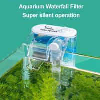 Pequeño Acuario De Escritorio Con Filtro De Cascada Silencioso Y Oxigenación Integrado Caja De Filtro De Pared Montada Para Circulación De Agua - details 0