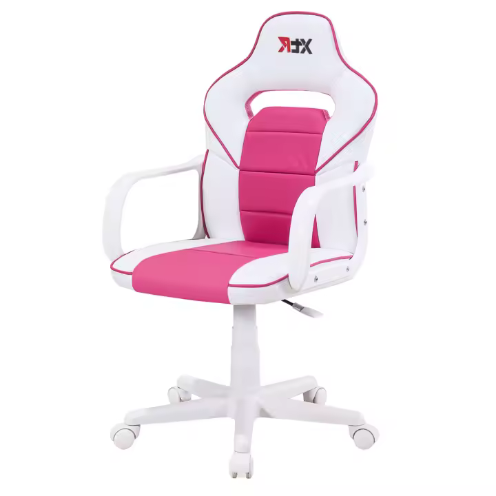 Silla gamer Vanellope Color Blanco y rosa Estilo gamer - 1