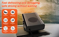 【Frio y Calor】 Calefactor Coche Mechero Portátil, Calefacción para Coche 2 en 1, 12V 120W, Ventilador y Calentador De Coche Descongelador Rotación 360° - details 0