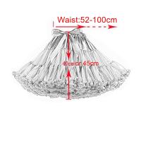 Falda De Tule Pleatada Para Mujer 3 Capas Color Blanco Negro Rosa Rojo Falda Puffy Para Fiesta Cosplay Skirt - details 5