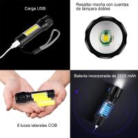 Linterna GOLDGE estuche verde negro LED Alta Potencia recargable de Alto Rendimiento , envio 24h - details 5