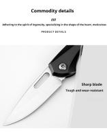 Cuchillo Plegable De Titanio Ligero En Llavero Para Caza Pesca Y Camping Ideal Regalo EDC Para Hombres Con Hoja De Acero Inoxidable - details 6
