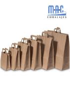MAC EMBALAJES Bolsa de papel kraft liso 22+10X28 (Pack 50 Unds.) 100% reciclables y respetuosas con el medioambiente - details 2
