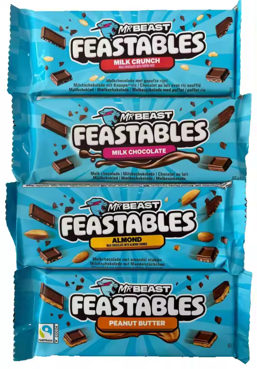 CHOCOLATE MR BEAST FEASTABLES COMBO SABORES IMPORTACION - 1