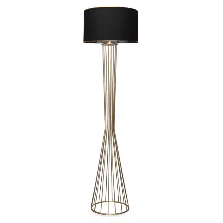 Lámpara de pie  WELLHOME - Negro Oro, 21x38x155 - 1