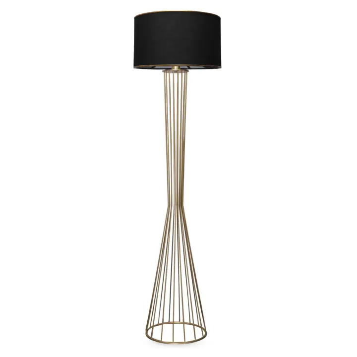 Lámpara de pie  WELLHOME - Negro Oro, 21x38x155 - 1