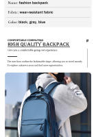 Mochila de de de de Pvc gran capacidad para para hombre, morral negocios Color sólido, Unisex, viaje - details 2