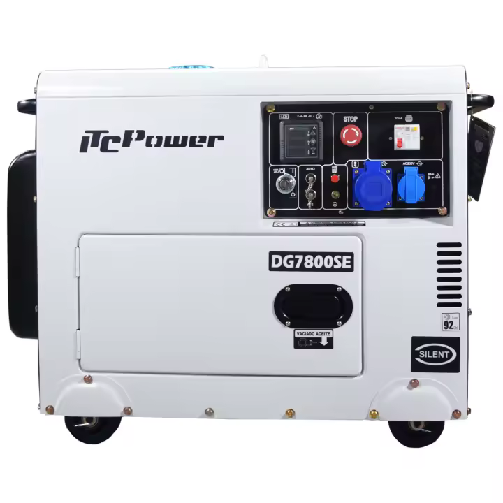 Generador diésel monofásico DG7800SE ITCPower de 6300W - 1