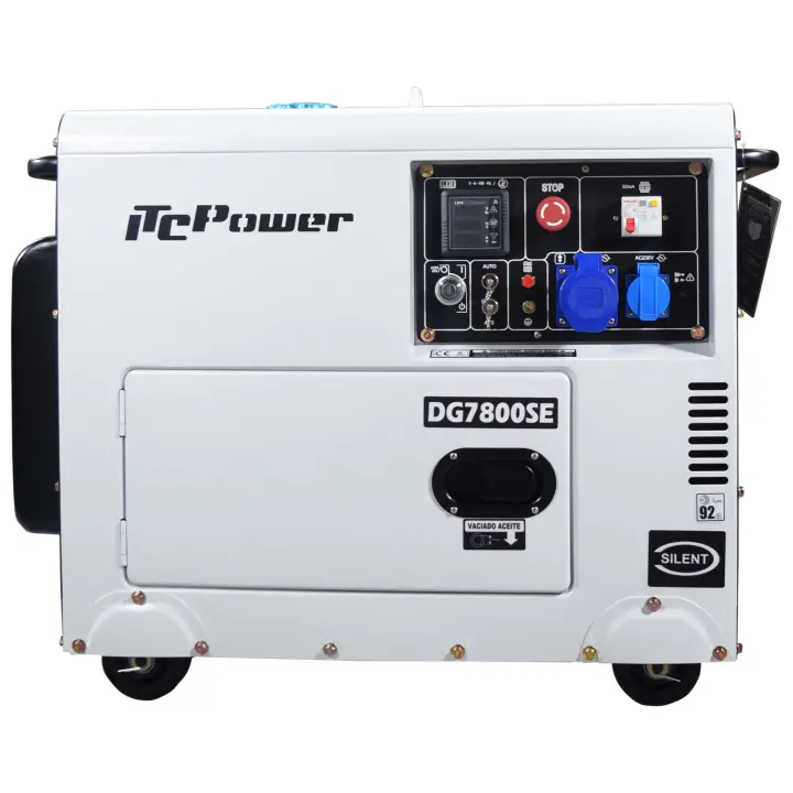 Generador diésel monofásico DG7800SE ITCPower de 6300W - 1