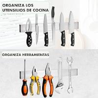 Soporte Magnético para Cuchillos de Cocina y Herramientas - T-Lovendo, Barra Imantada para Organización en Cocina y Taller - details 2