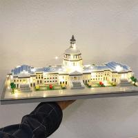 Knew Built Capitol Micro Mini Bloque De Construcción Con USB LED Replicación Arquitectónica Destacada Juguete Educativo Decorativo Novedades - details 1