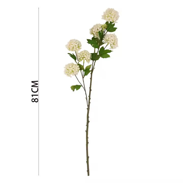 Poenia Arte Floral - Varas de Hortensia Artificial 81cm - Pack de 3 - Decoración Duradera - 1